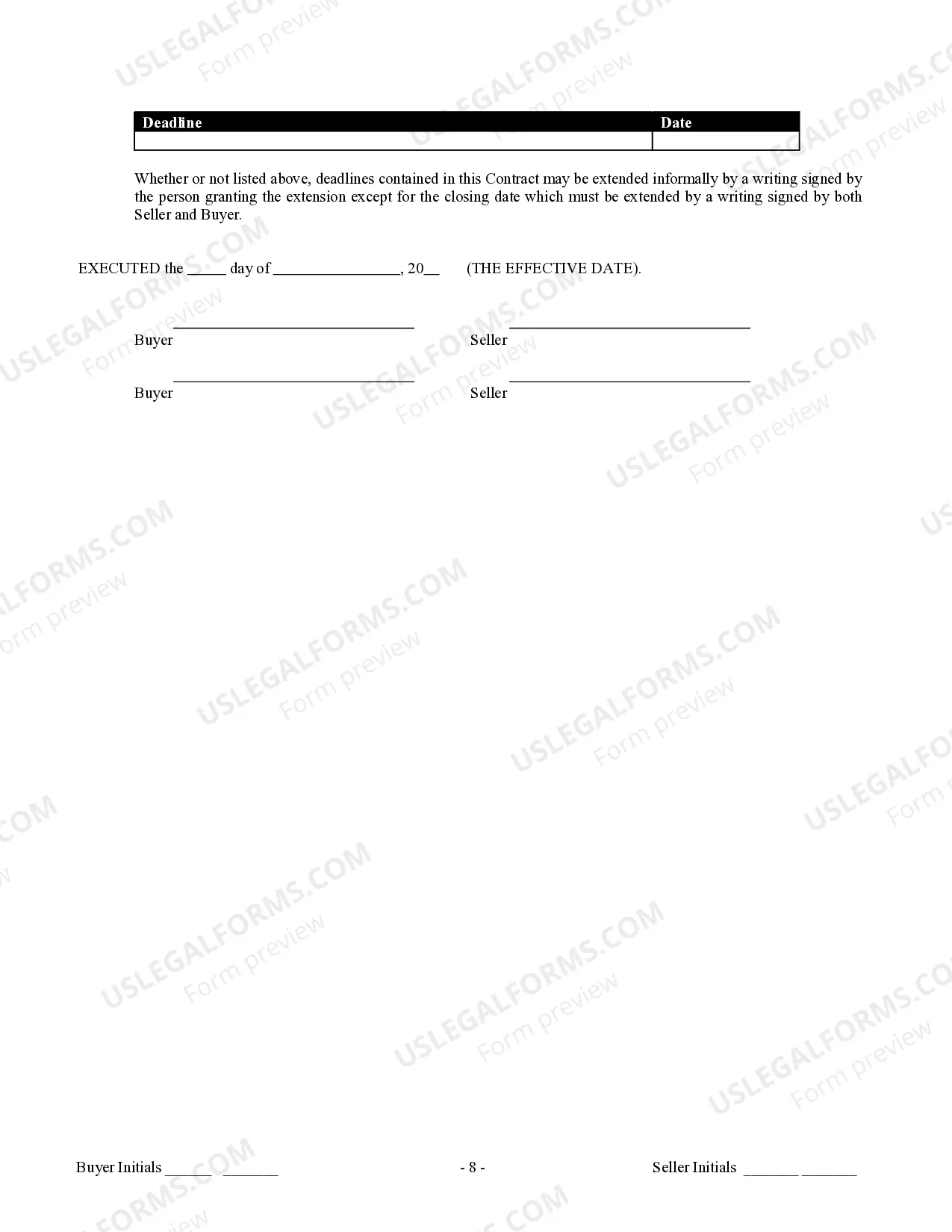 Preview Contract for Sale and Purchase of Real Estate with No Broker for Residential Home Sale Agreement