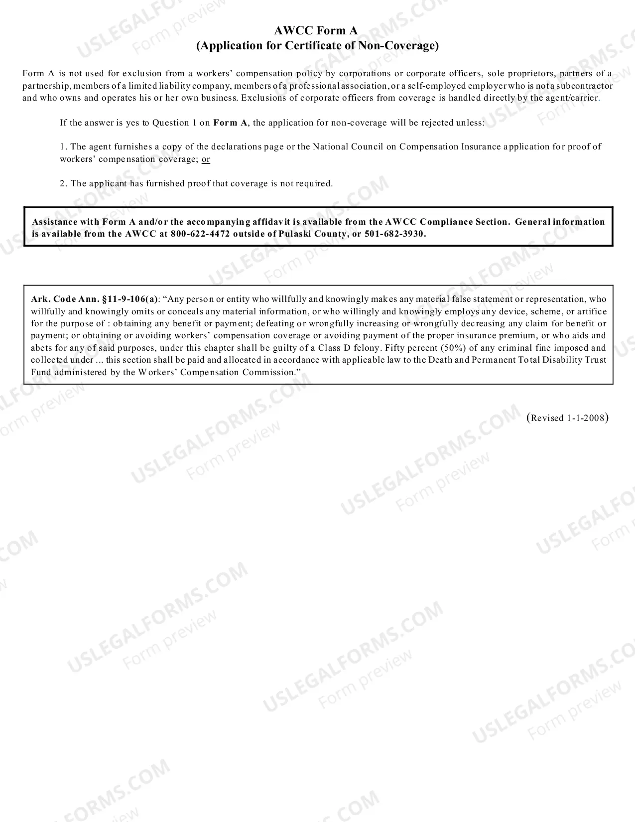 Preview Instructions on Fee and Notary Statement Application for Certificate of Non-Coverage (2-Sided) Required Notary Statement