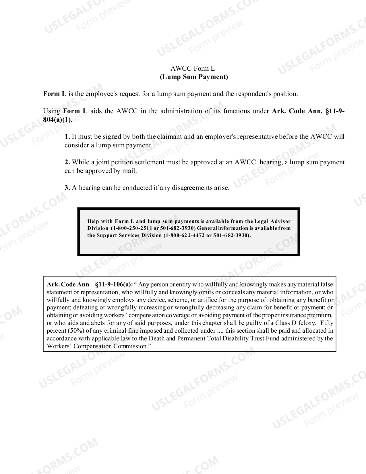 Preview Lump Sum Request/Respondent's Position