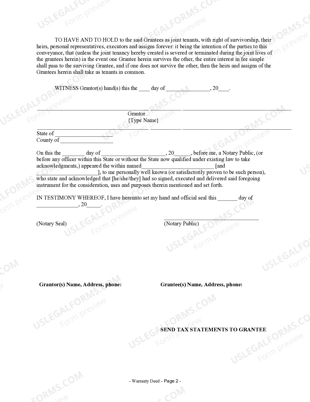 Preview Warranty Deed from Individual to Husband and Wife