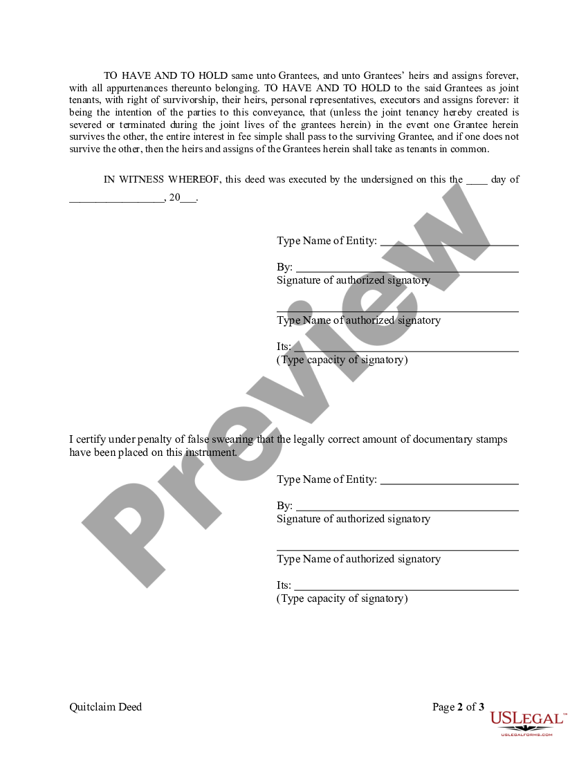 Arkansas Quitclaim Deed From Corporation To Husband And Wife Us Legal Forms 4203