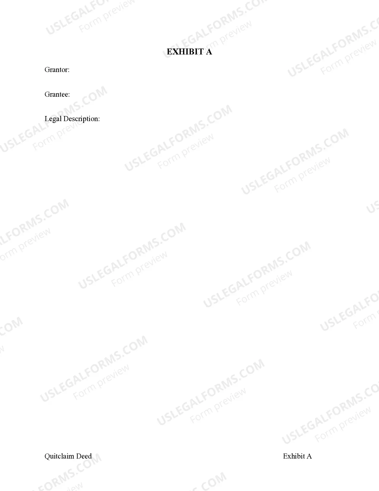 Preview Quitclaim Deed from Corporation to Individual