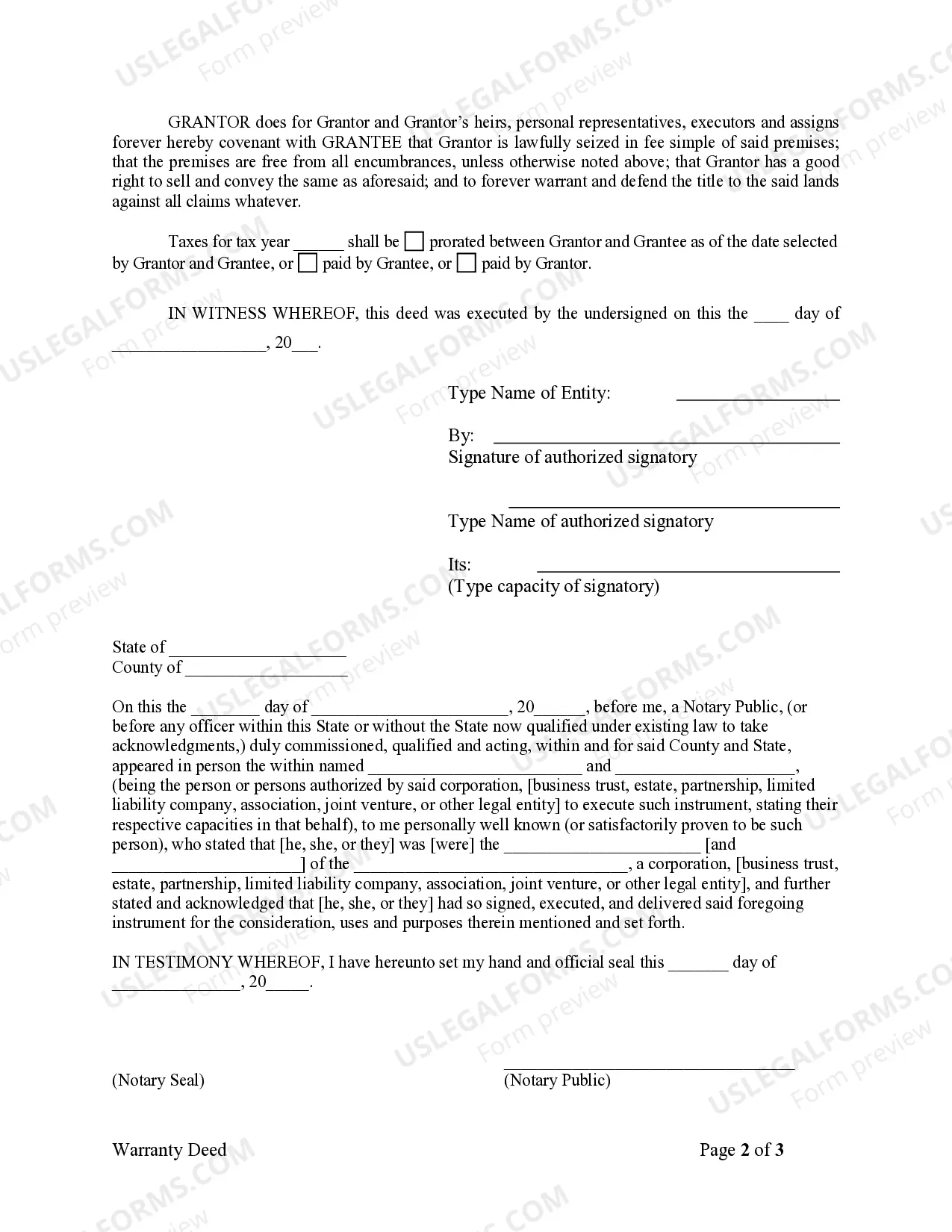 Preview Warranty Deed from Corporation to Individual