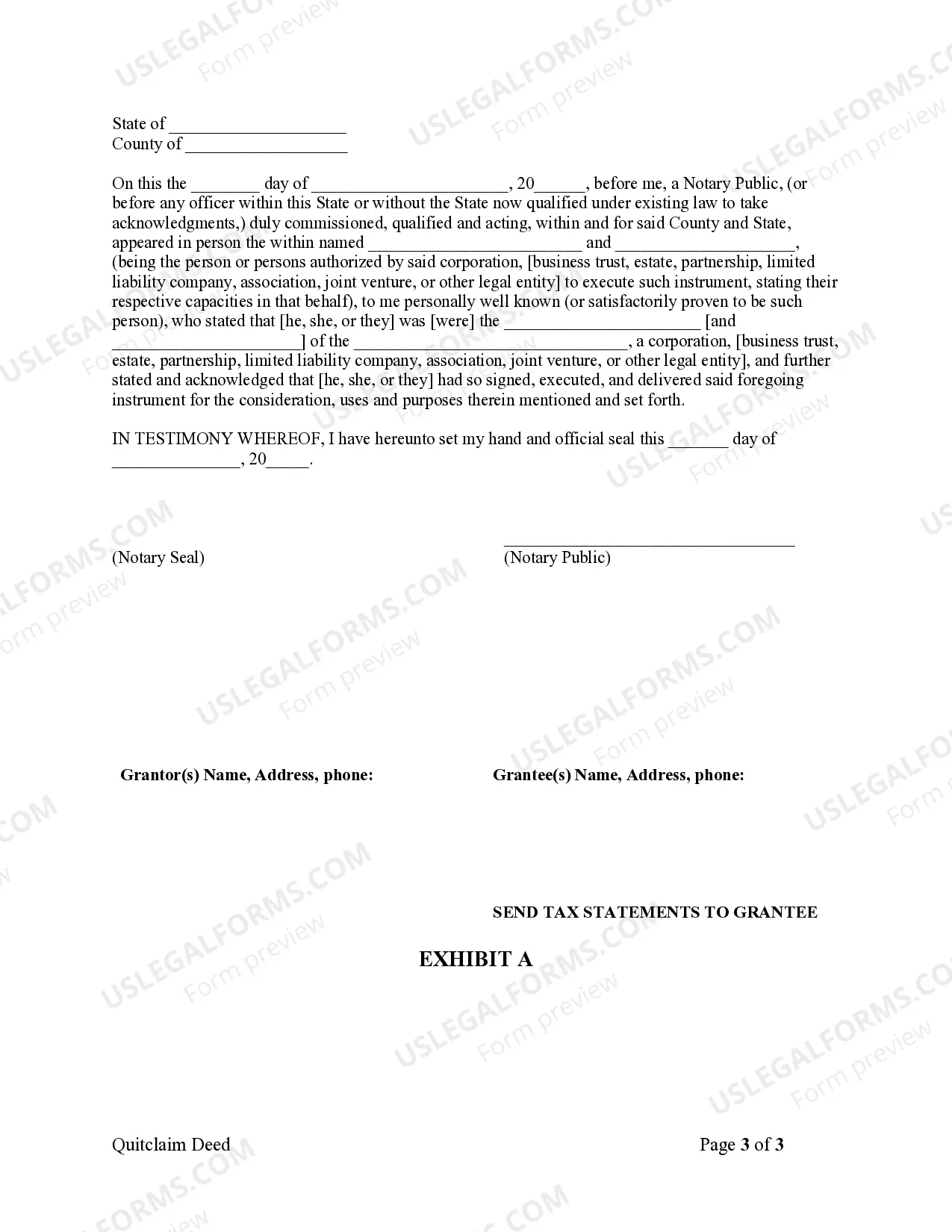 Preview Quitclaim Deed from Corporation to Two Individuals