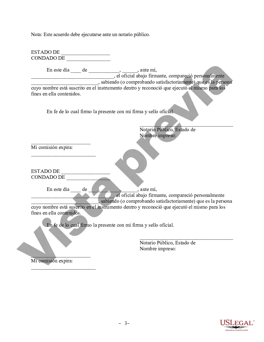 Preview Revocación del Acuerdo de Propiedad Postnupcial - Arkansas