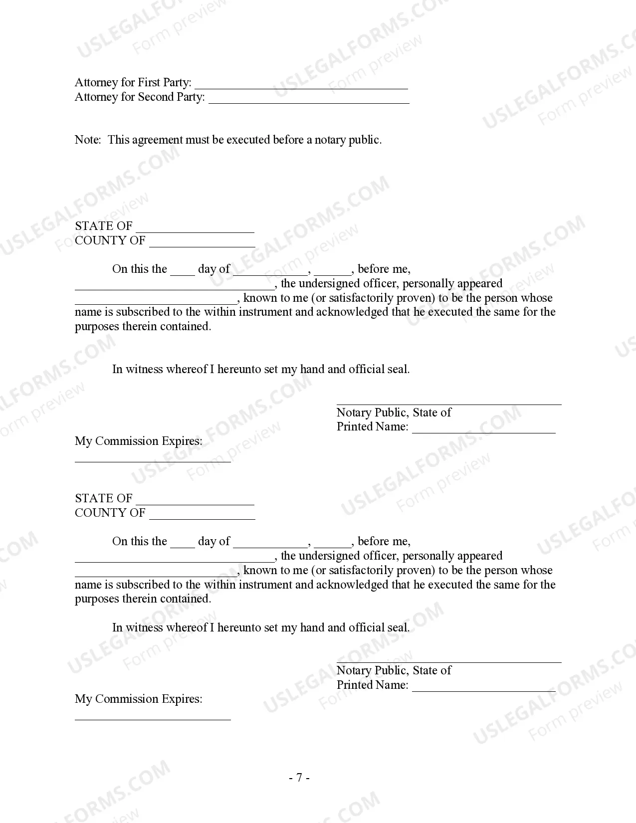 Preview Postnuptial Property Agreement