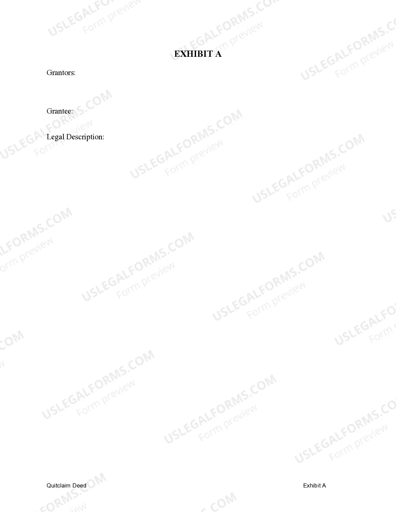 Preview Quitclaim Deed from Husband and Wife to an Individual