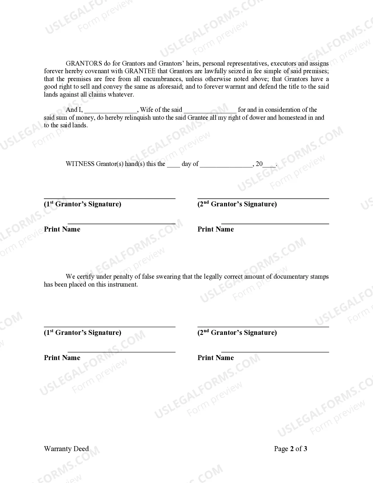 Preview Warranty Deed from Husband and Wife to an Individual