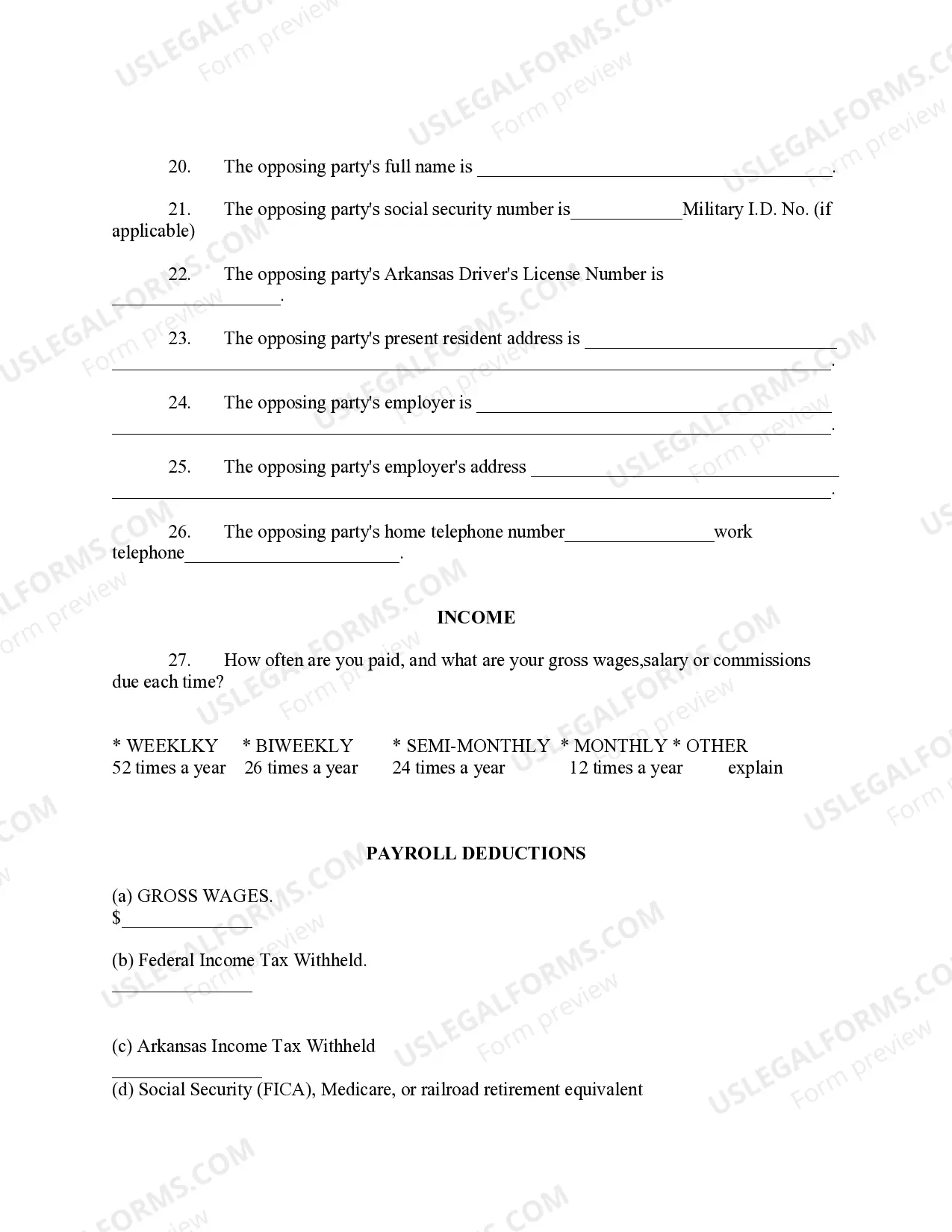 Preview Arkansas Child Support Guidelines