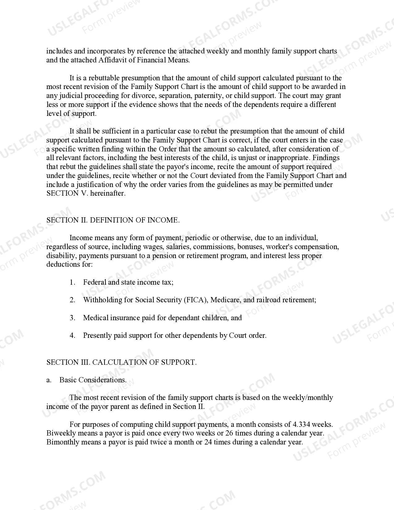 Preview Arkansas Child Support Guidelines