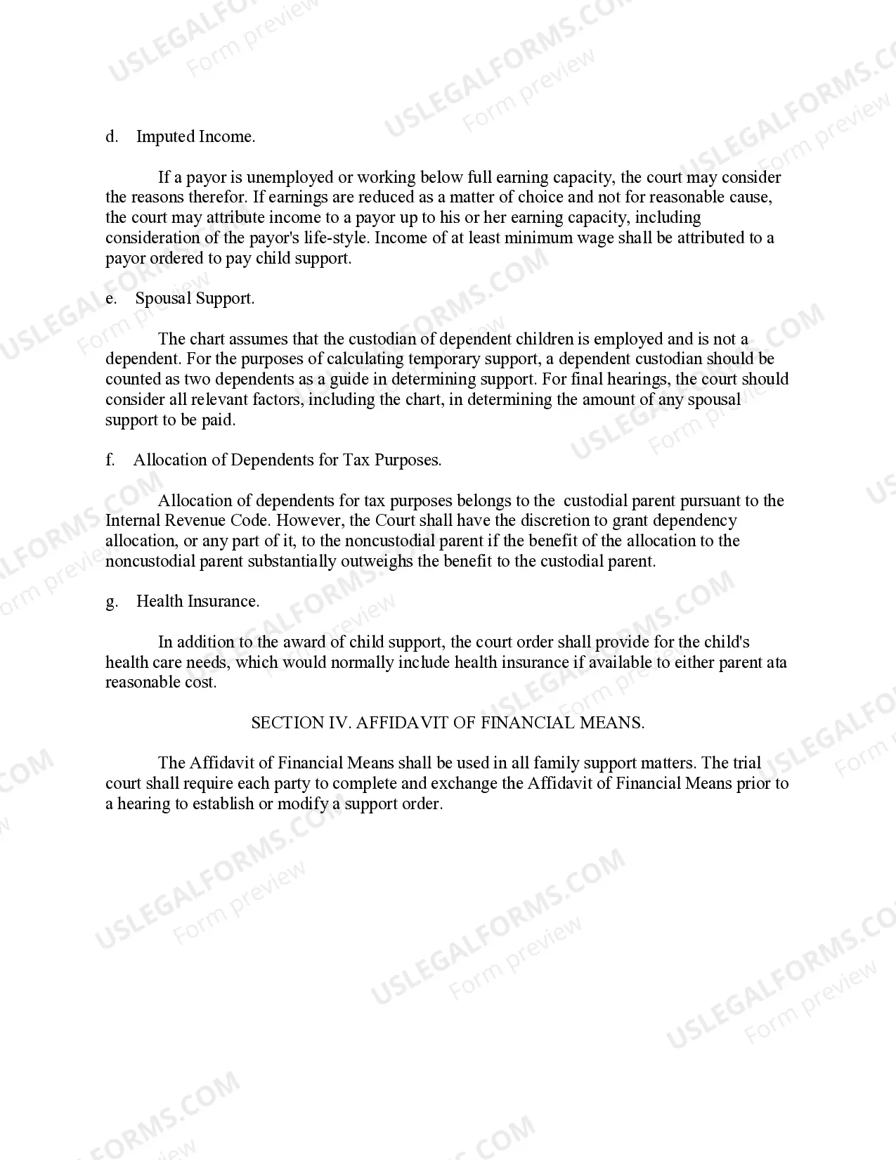 Preview Arkansas Child Support Guidelines