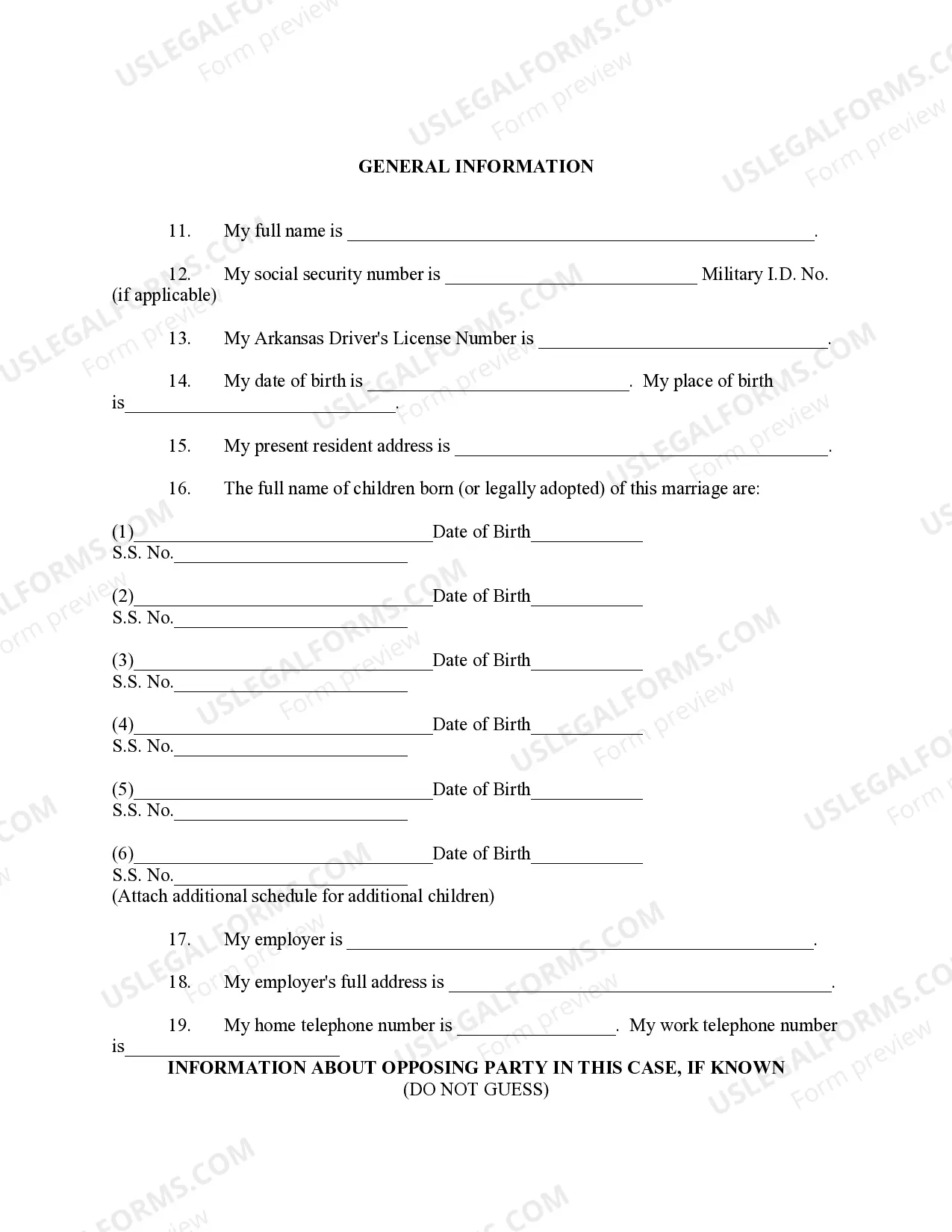 Preview Arkansas Child Support Guidelines