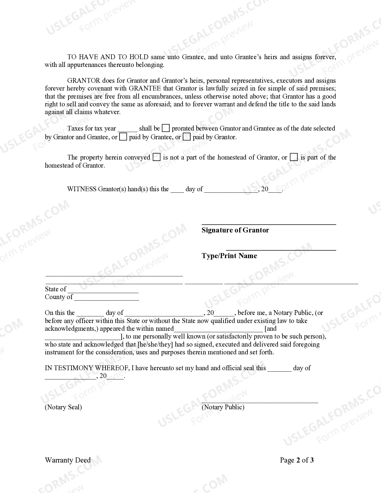 Preview Warranty Deed from Individual to Individual