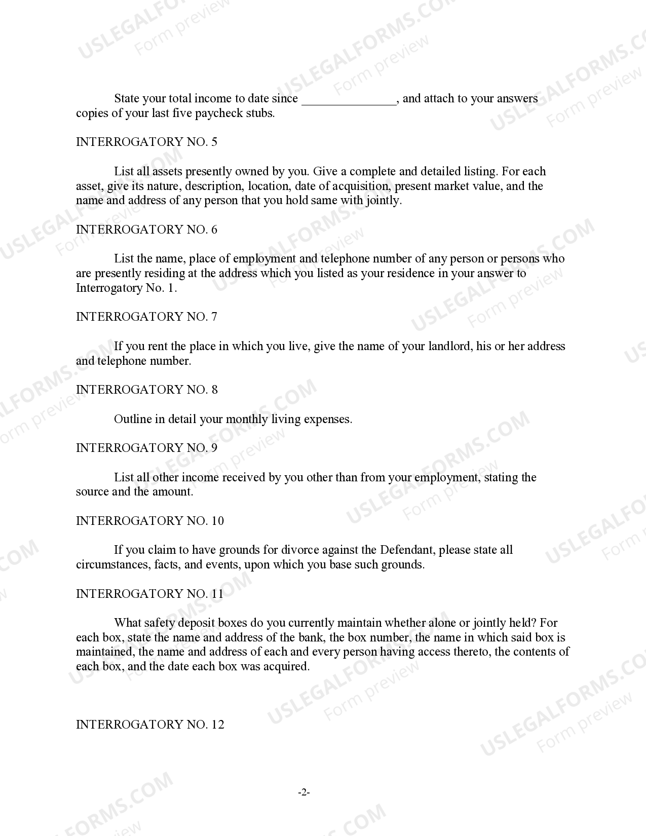 Arkansas Discovery Interrogatories from Defendant to Plaintiff with