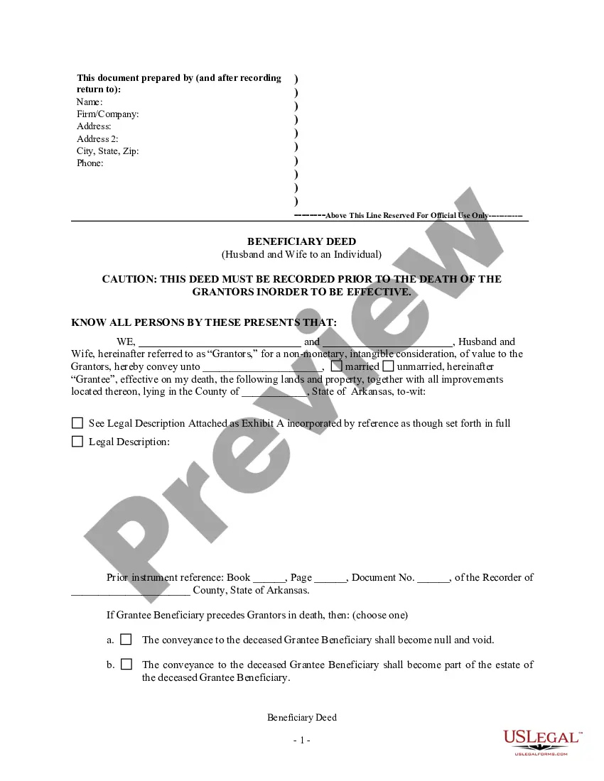 Hawaii Transfer on Death Deed Form