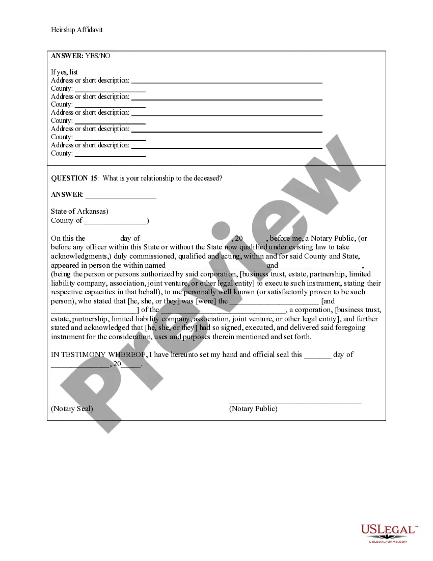 Get Heirship Affidavit - Descent Preview Heirship Affidavit - Descent