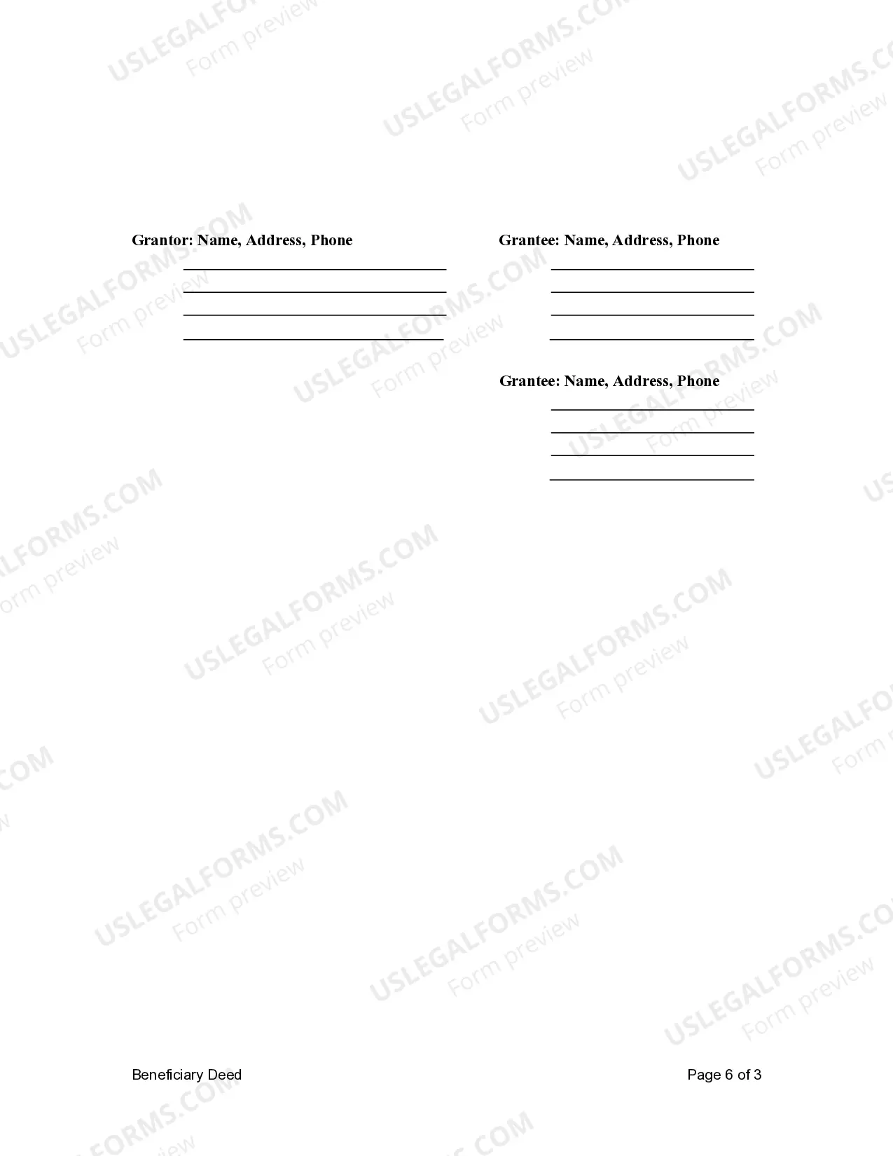 Preview Transfer on Death Deed or TOD - Beneficiary Deed for One Individual to Two Individuals