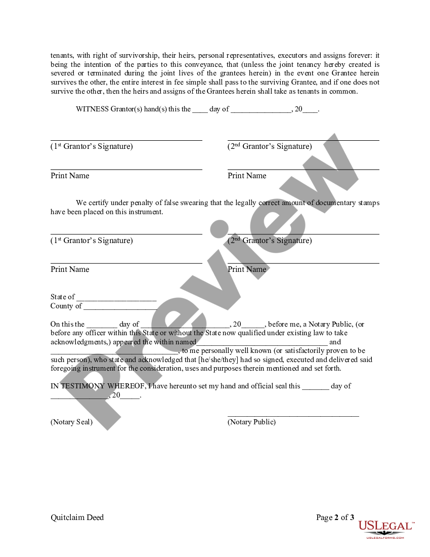 Arkansas Quitclaim Deed By Two Individuals To Husband And Wife Us Legal Forms 2722