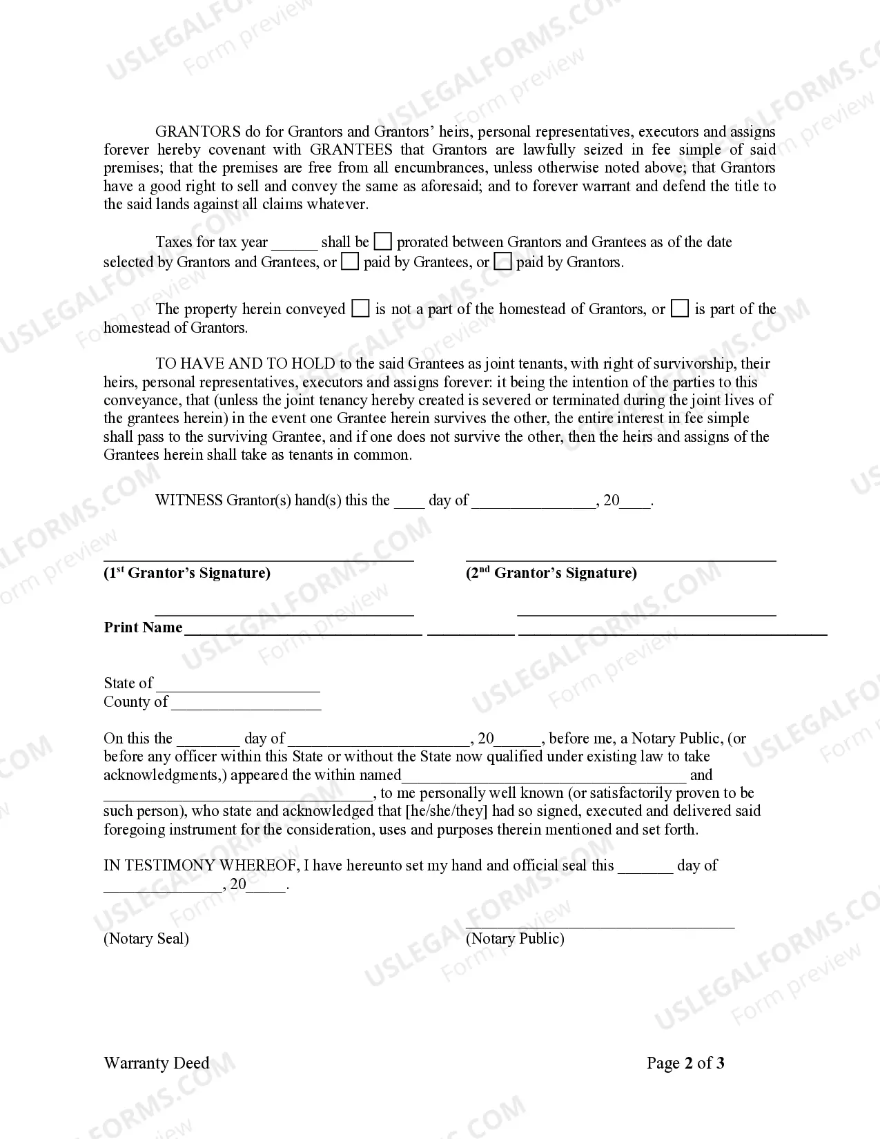 Preview Warranty Deed from two Individuals to Husband and Wife