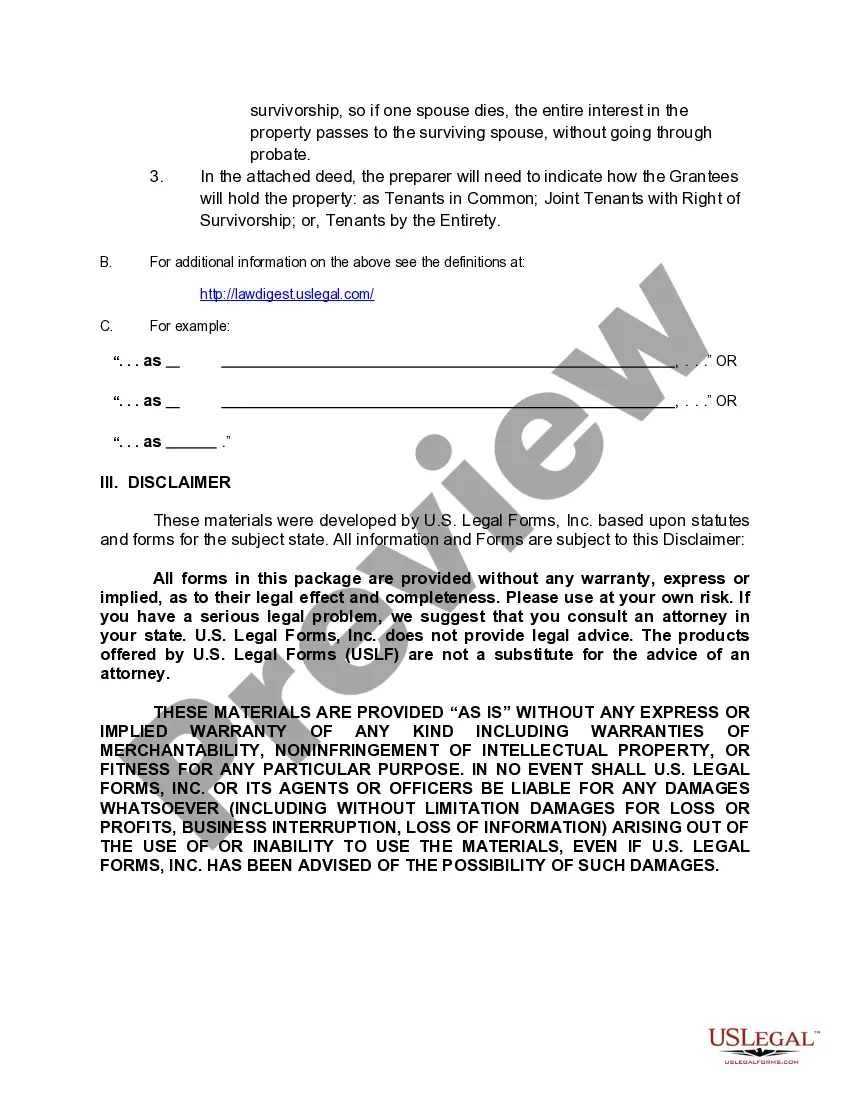 Preview Quitclaim Deed from Two Individuals to a Husband, a Wife and an Individual