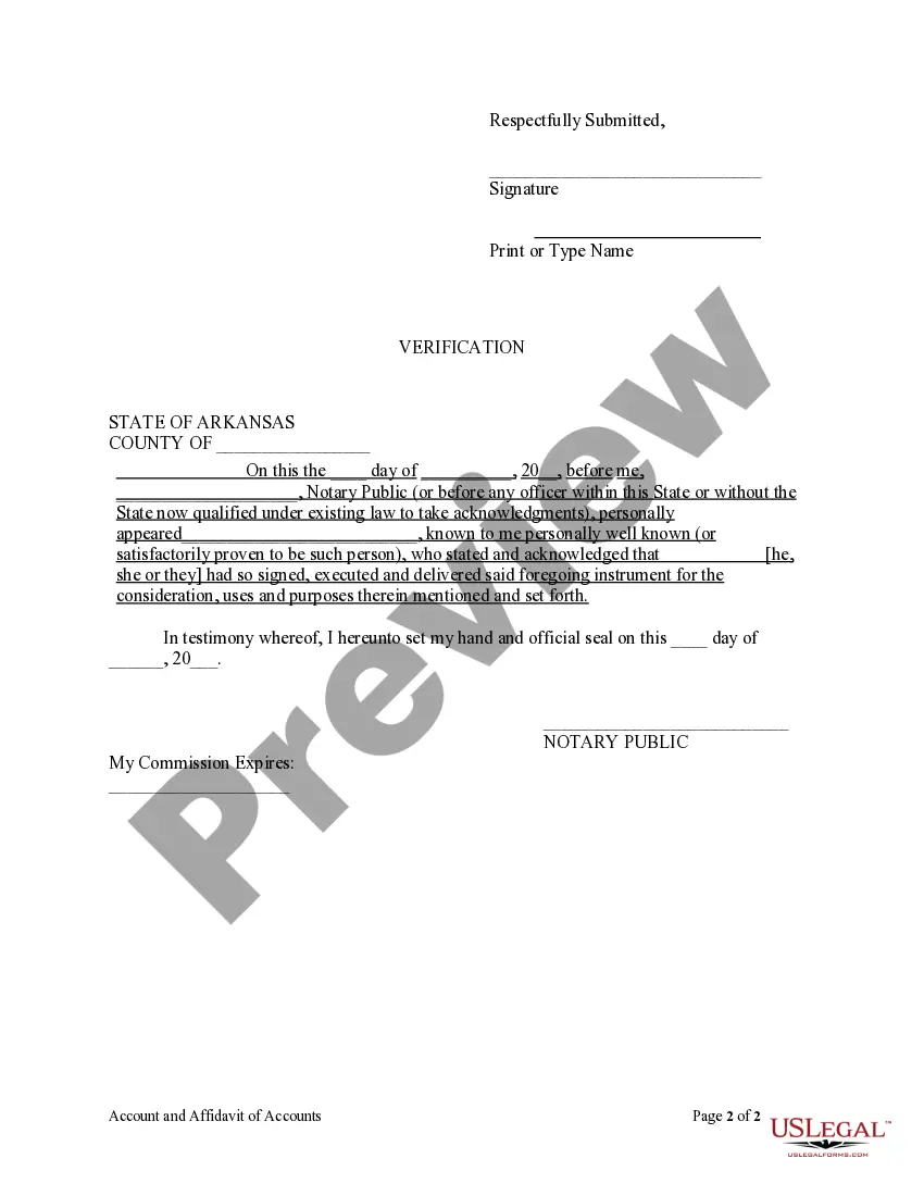 Preview Account and Affidavit of Accounts Claiming Materialman or Labor Lien for Architect by Individual