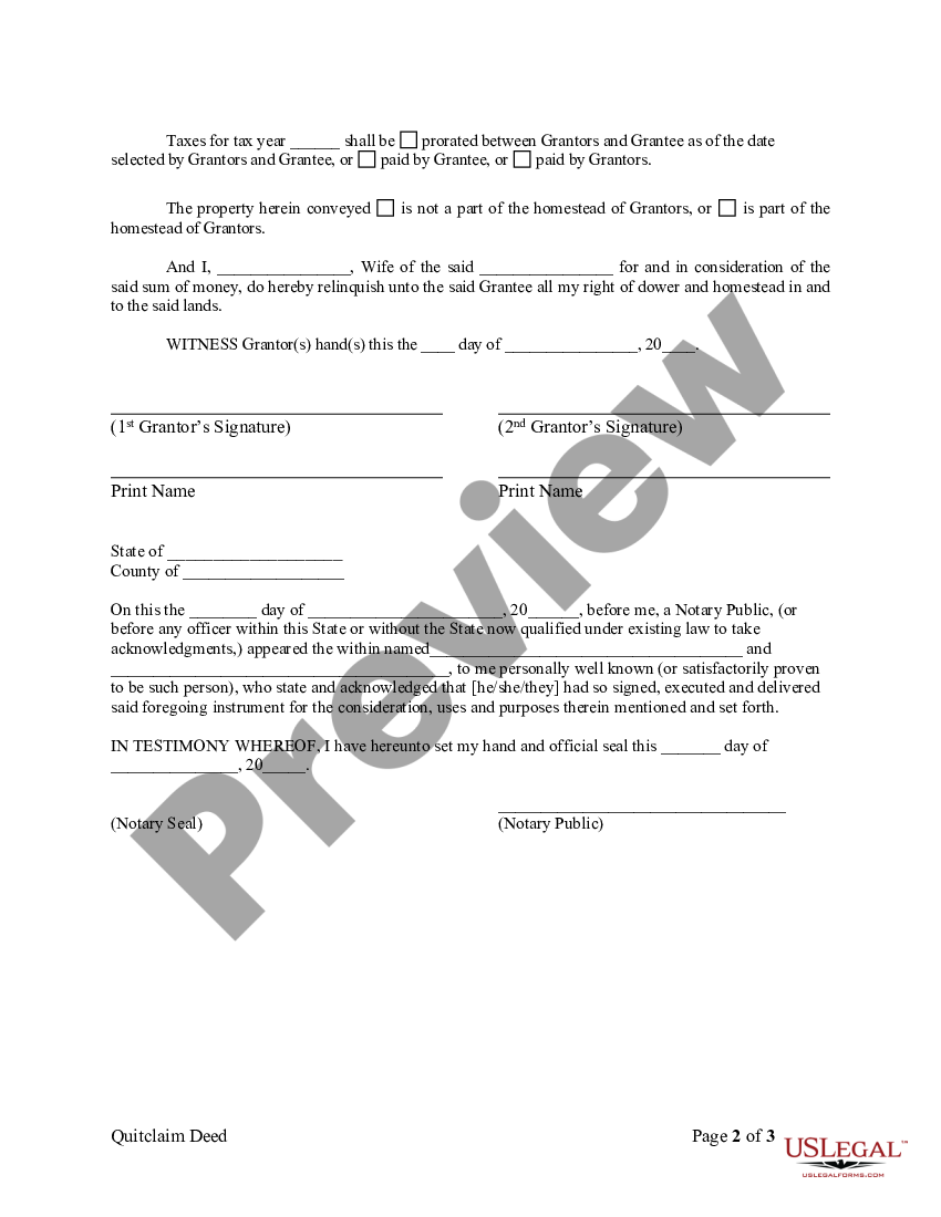 Arkansas Quitclaim Deed From Husband And Wife To Corporation Us Legal Forms 4421