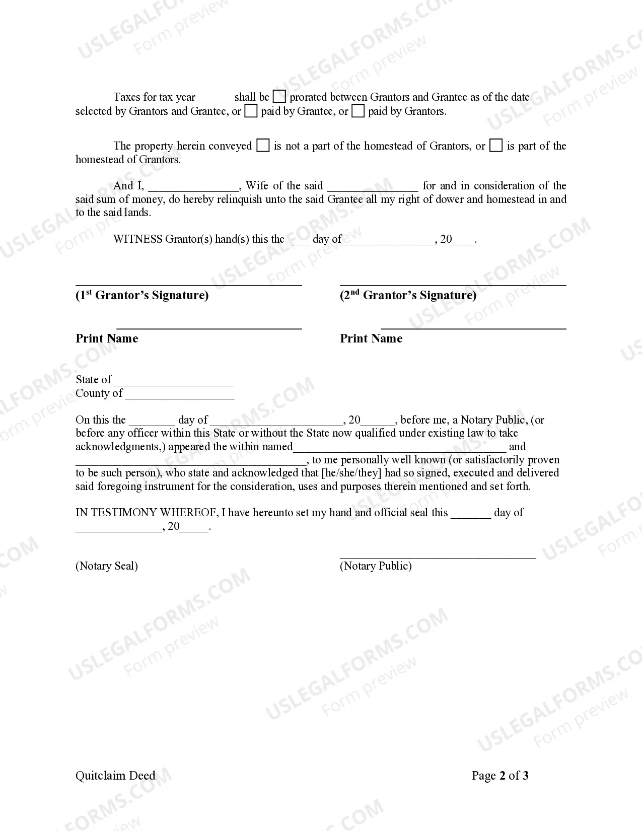 Preview Quitclaim Deed from Husband and Wife to Corporation