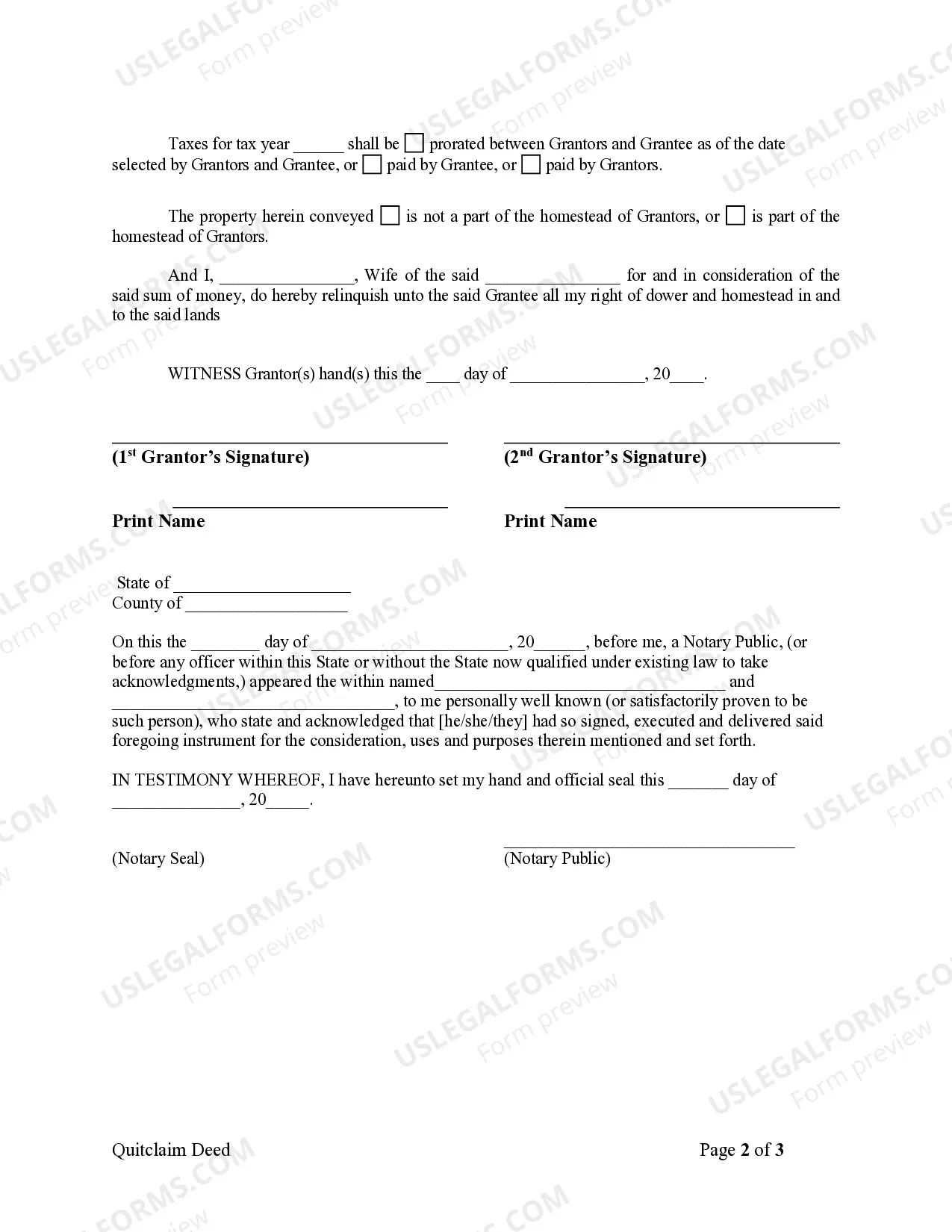 Preview Quitclaim Deed from Husband and Wife to LLC