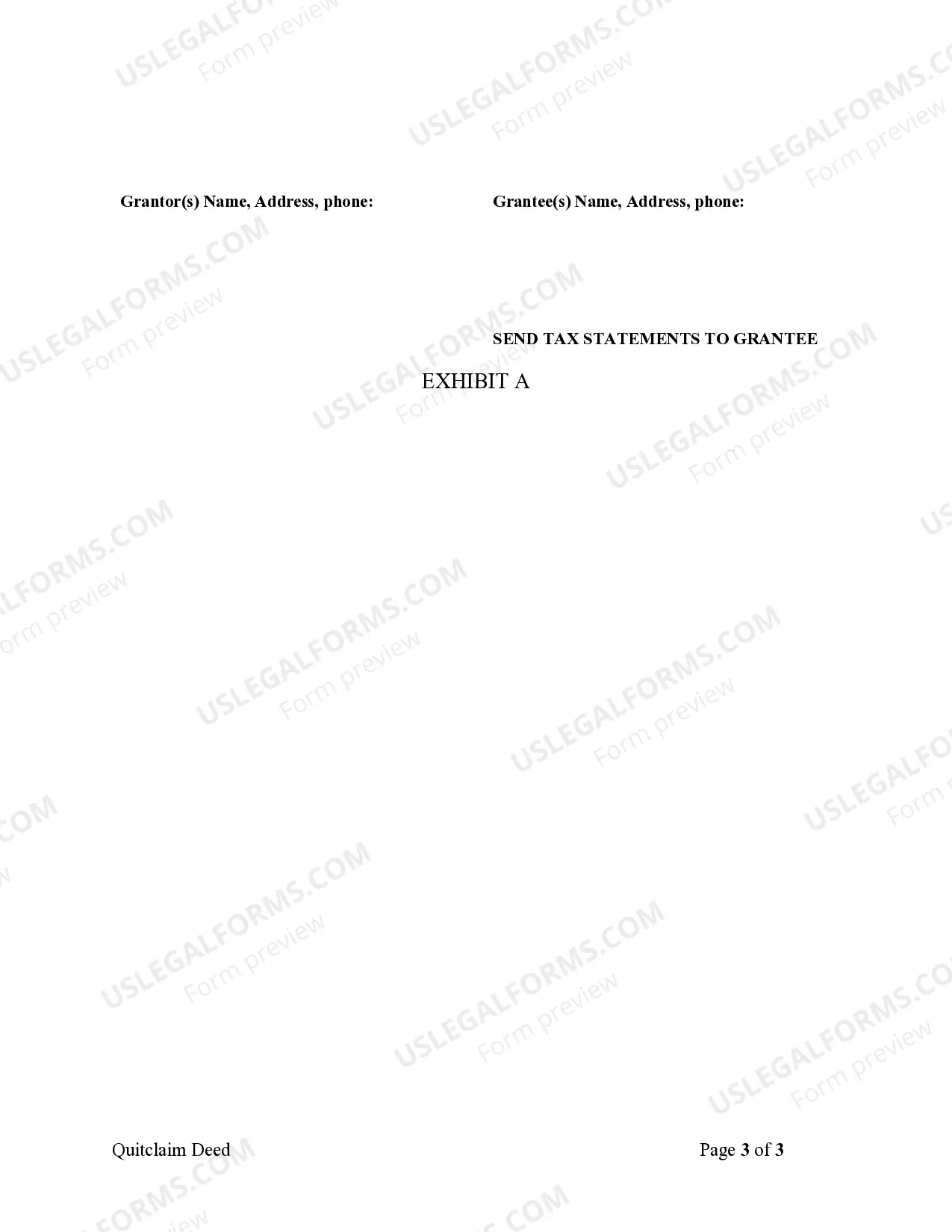 Preview Quitclaim Deed from Husband and Wife to LLC