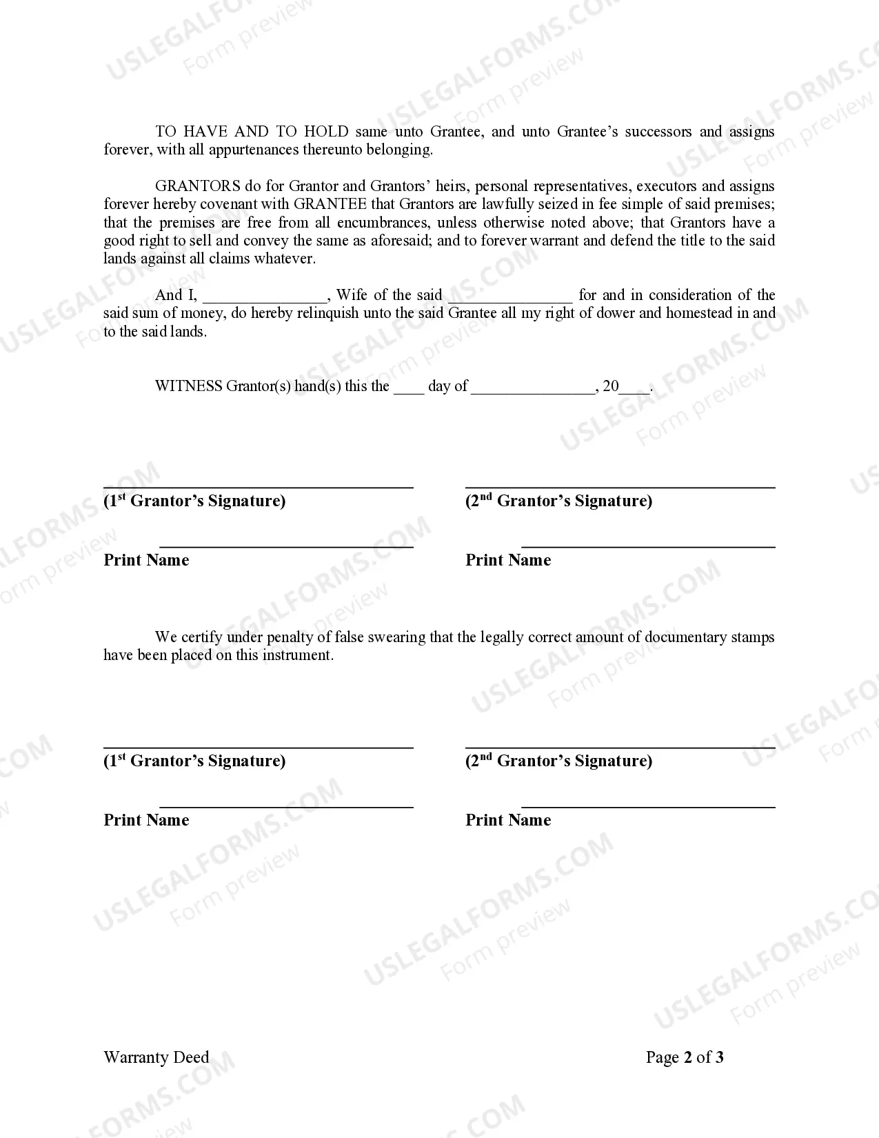 Preview Warranty Deed from Husband and Wife to LLC