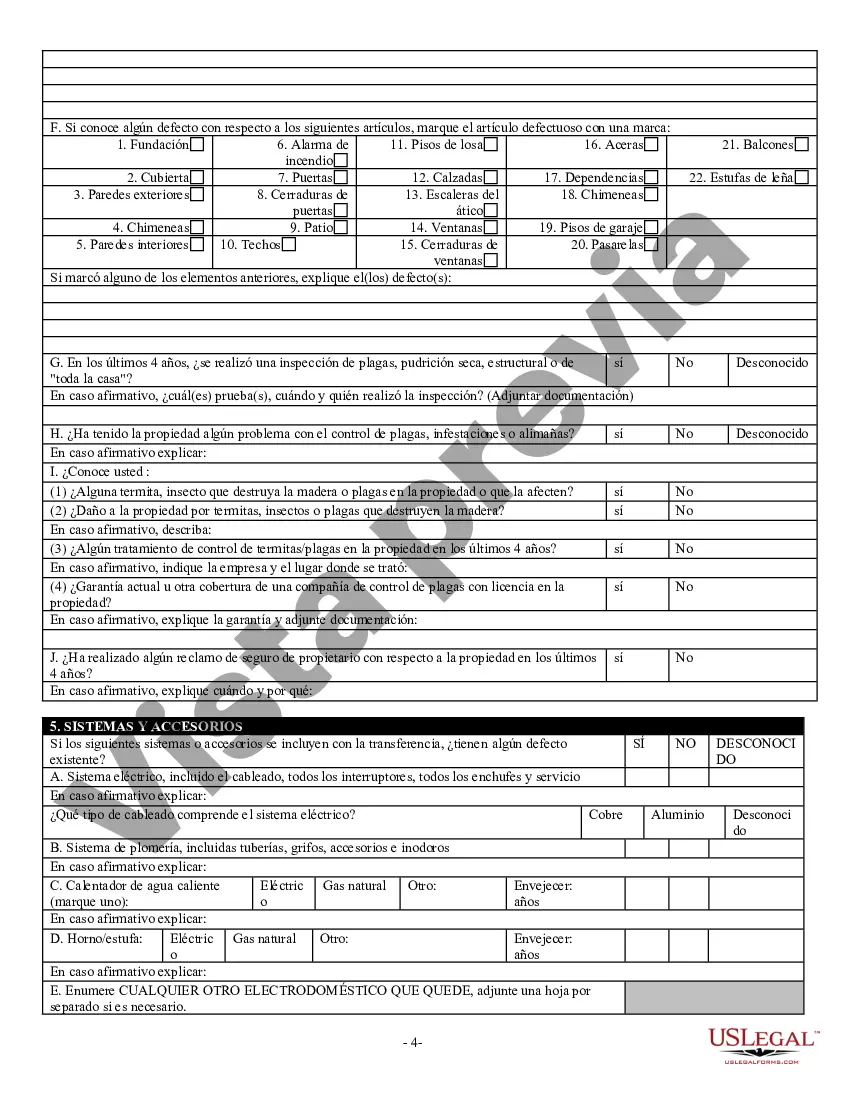 Preview Declaración de Divulgación de Ventas de Bienes Raíces Residenciales