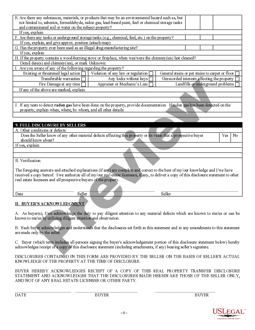 Arkansas Residential Real Estate Sales Disclosure Statement Real