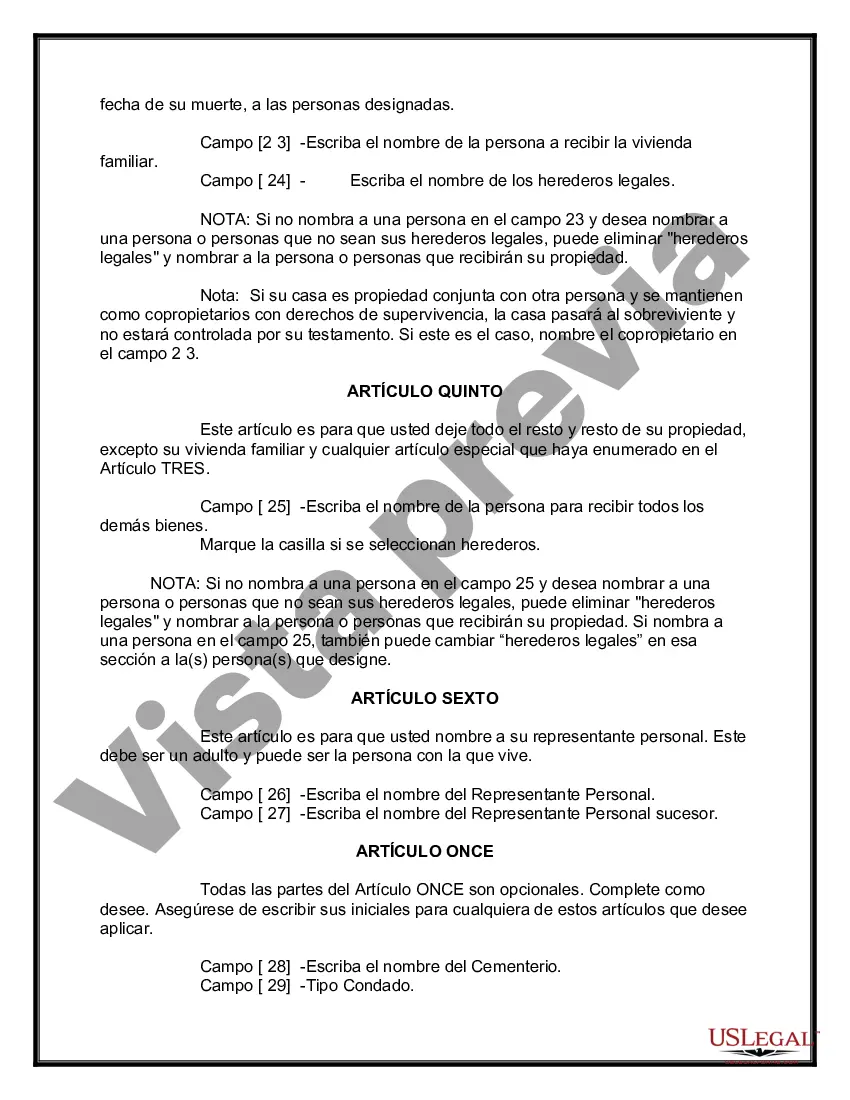 Preview Testamentos mutuos que contienen última voluntad y testamentos para personas solteras que viven juntas sin hijos