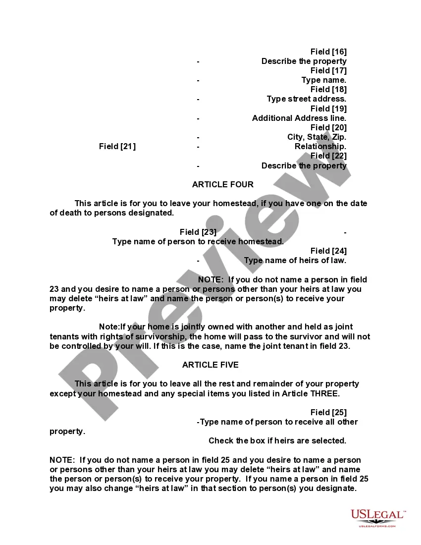Preview Mutual Wills containing Last Will and Testaments for Man and Woman living together not Married with No Children