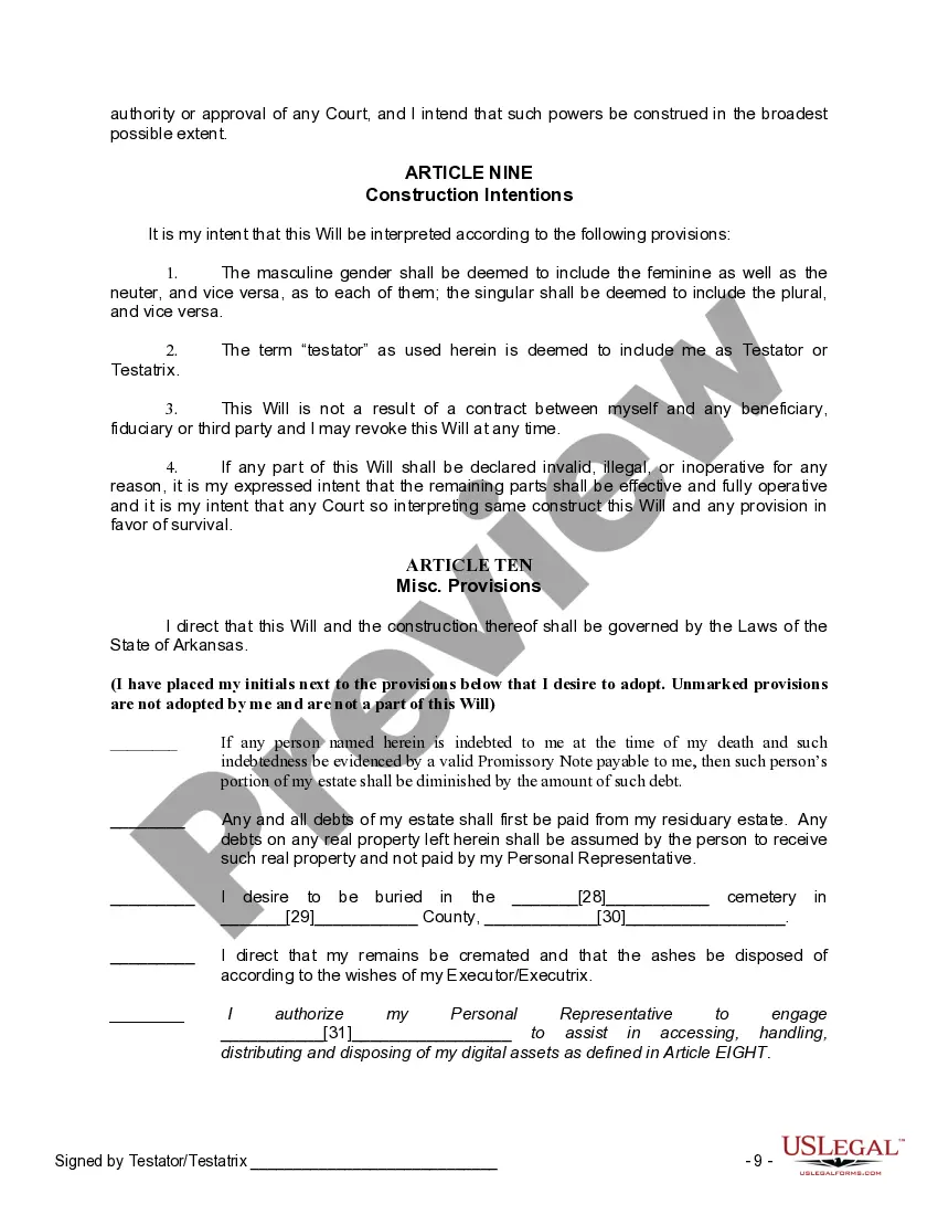 Preview Mutual Wills containing Last Will and Testaments for Man and Woman living together not Married with No Children