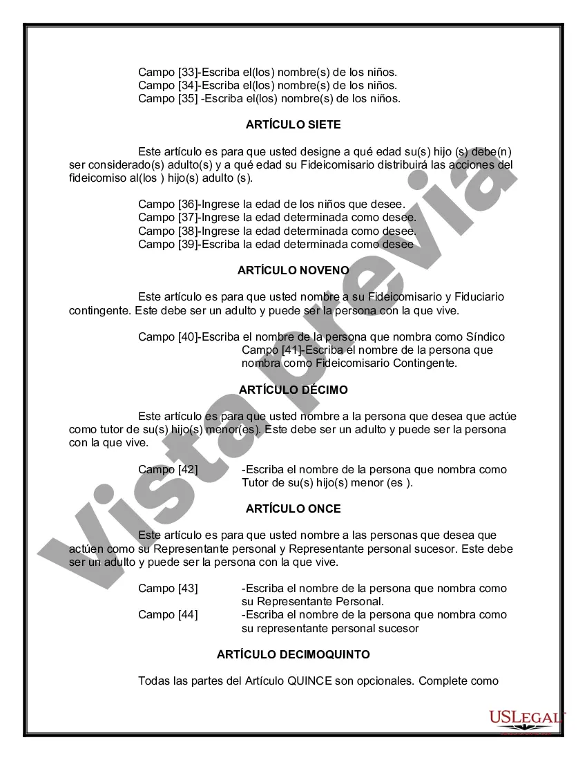 Preview Testamentos Mutuos o Últimas Voluntades y Testamentos para Personas Solteras que conviven con Hijos Menores