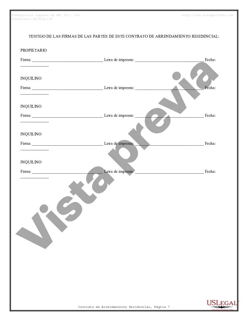 Preview Arrendamiento residencial o contrato de alquiler de mes a mes