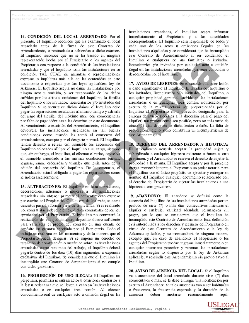 Preview Contrato de arrendamiento de alquiler residencial