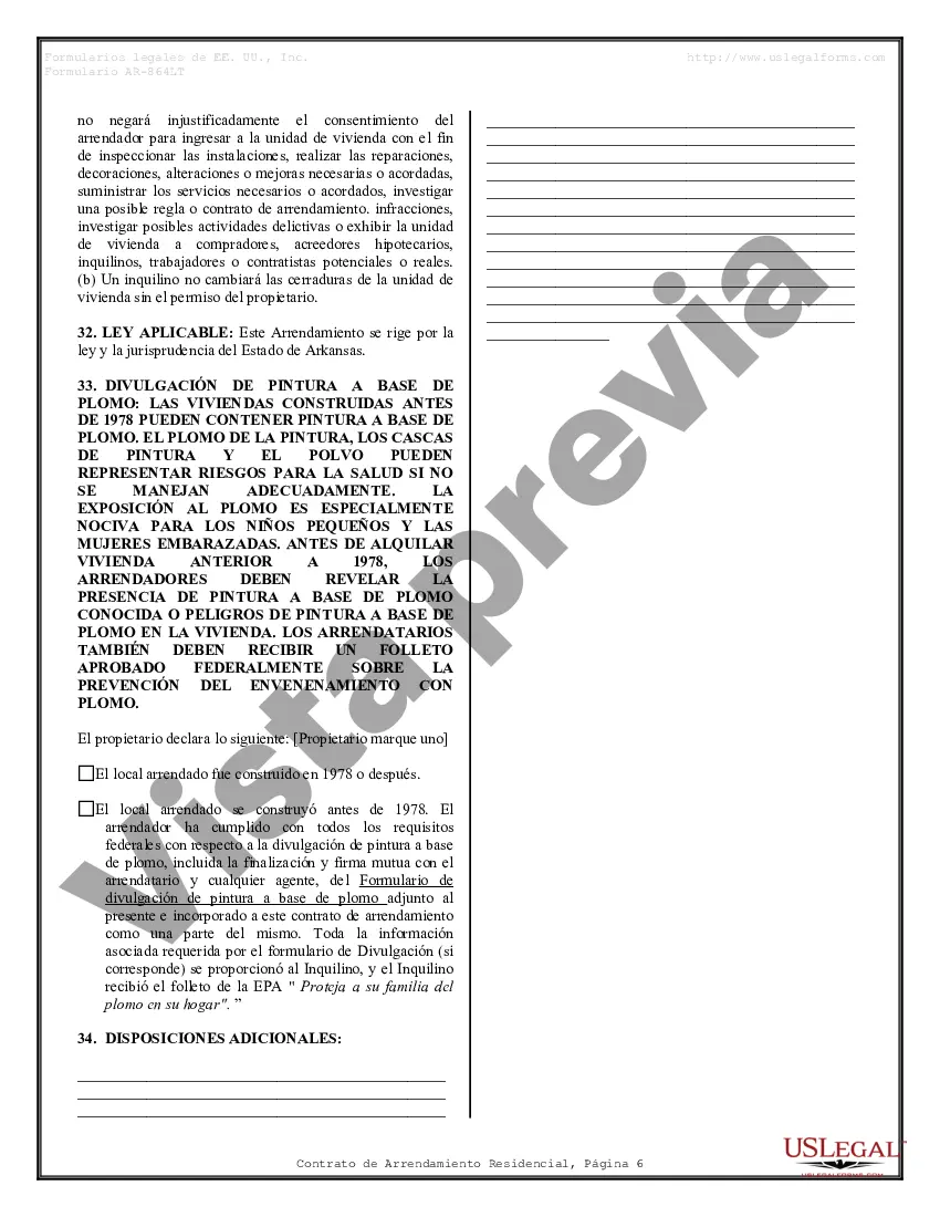 Preview Contrato de arrendamiento de alquiler residencial