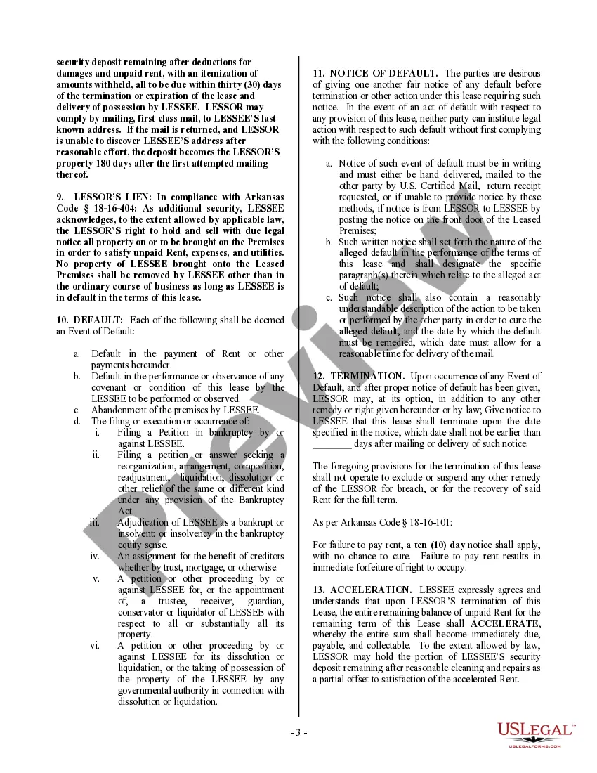 Preview Commercial Building or Space Lease