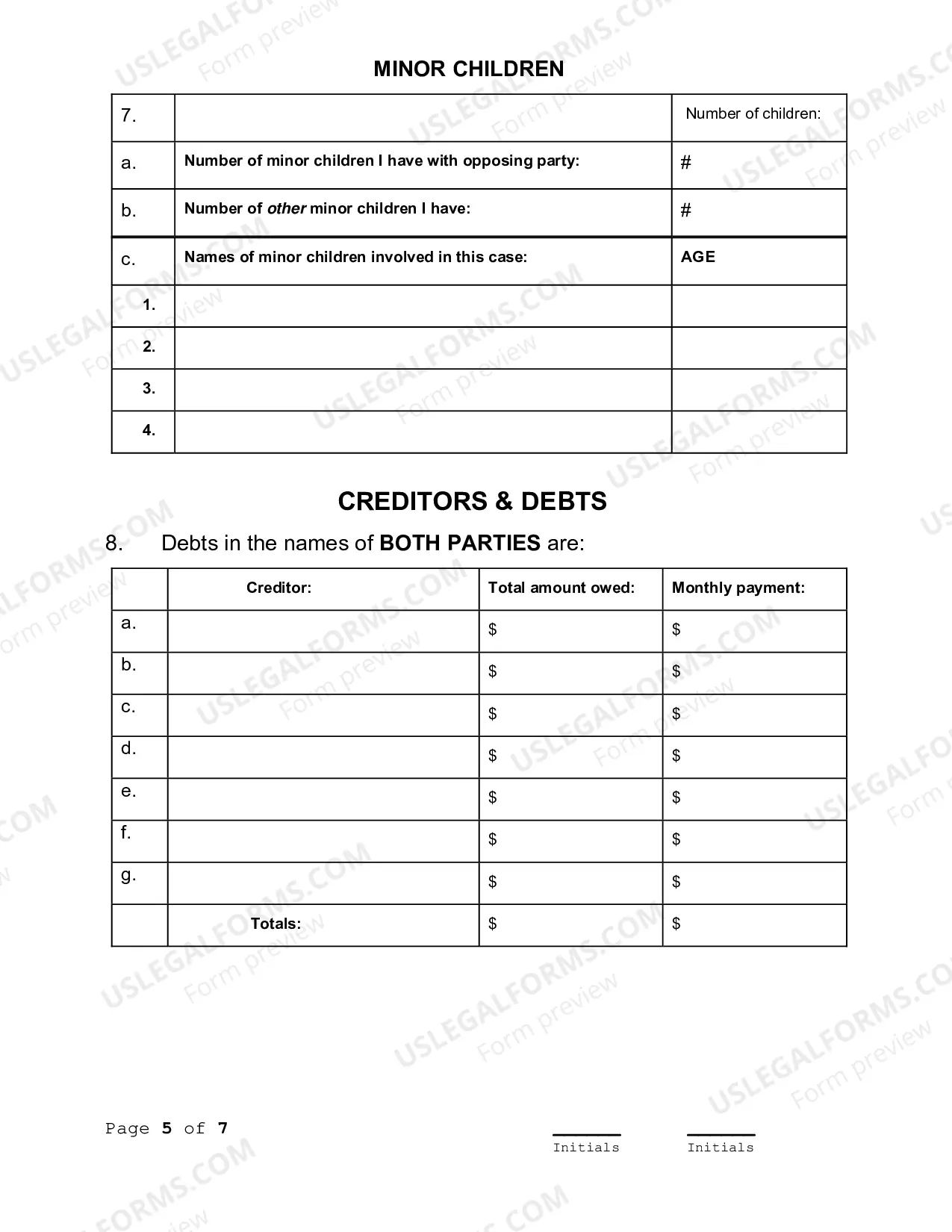 Preview NEW Affidavit of Financial Means (effective October 10, 2016)
