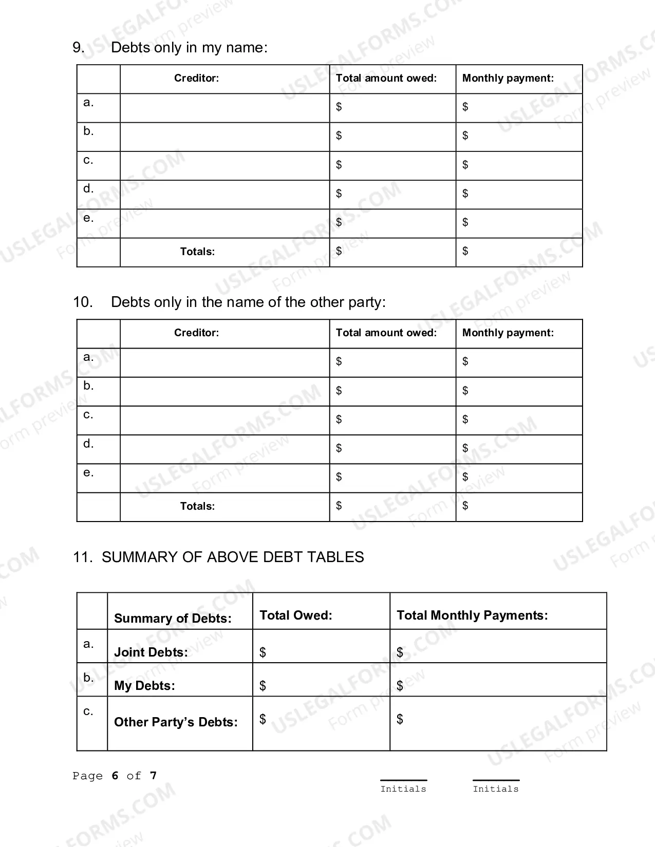 Preview NEW Affidavit of Financial Means (effective October 10, 2016)