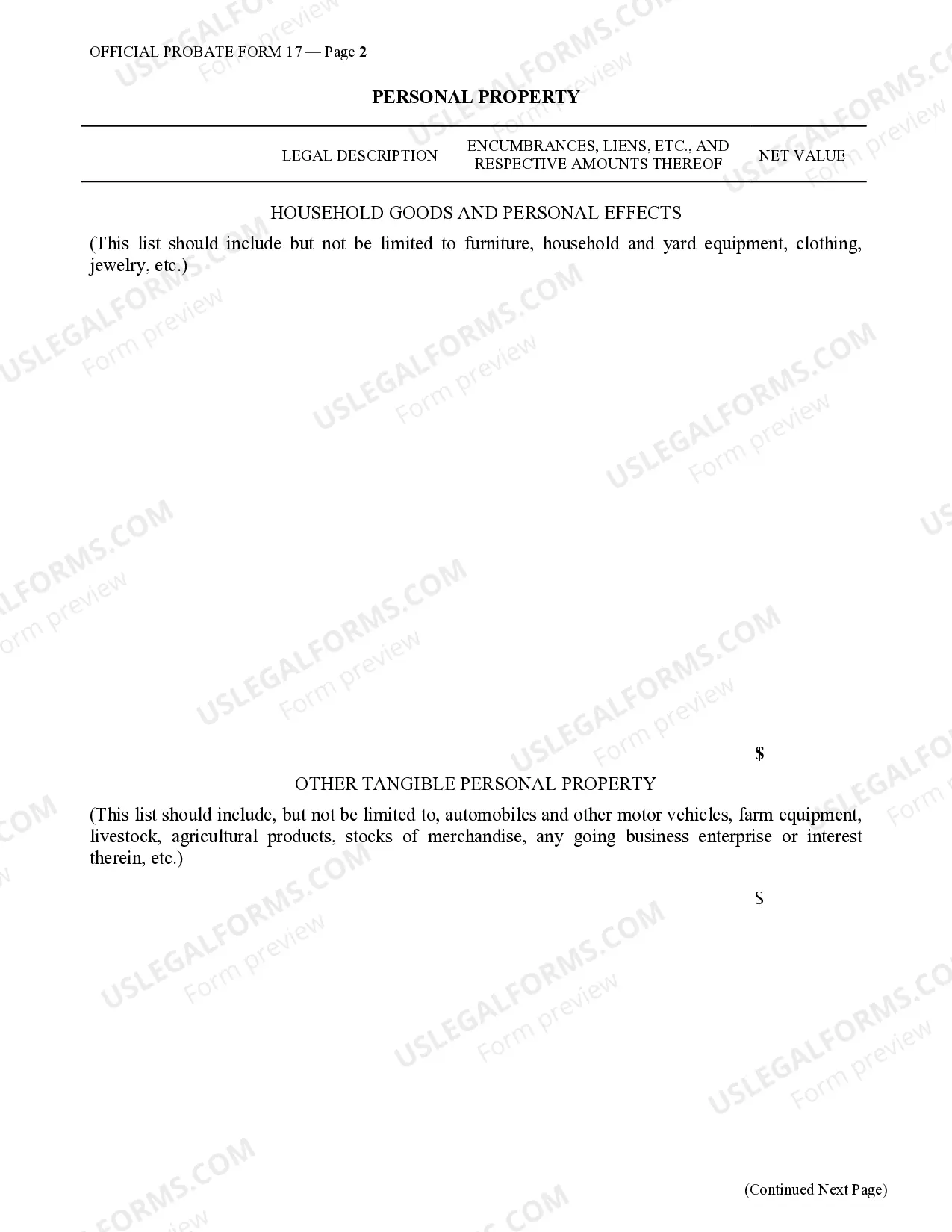 Preview Inventory of Estate by Personal Representative
