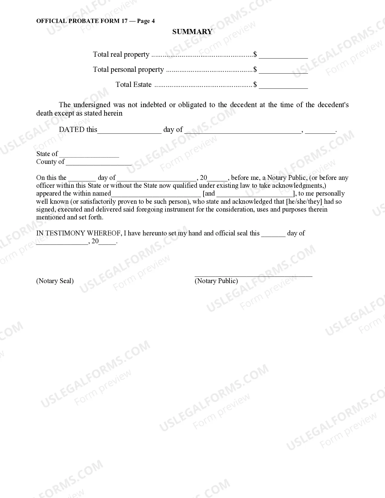 Preview Inventory of Estate by Personal Representative