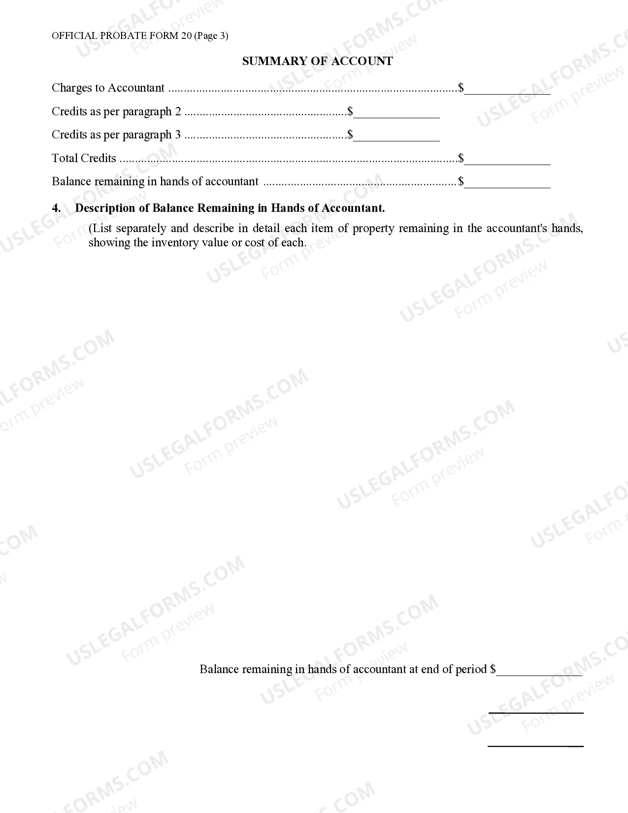 Preview Accounting by Personal Representative of Estate