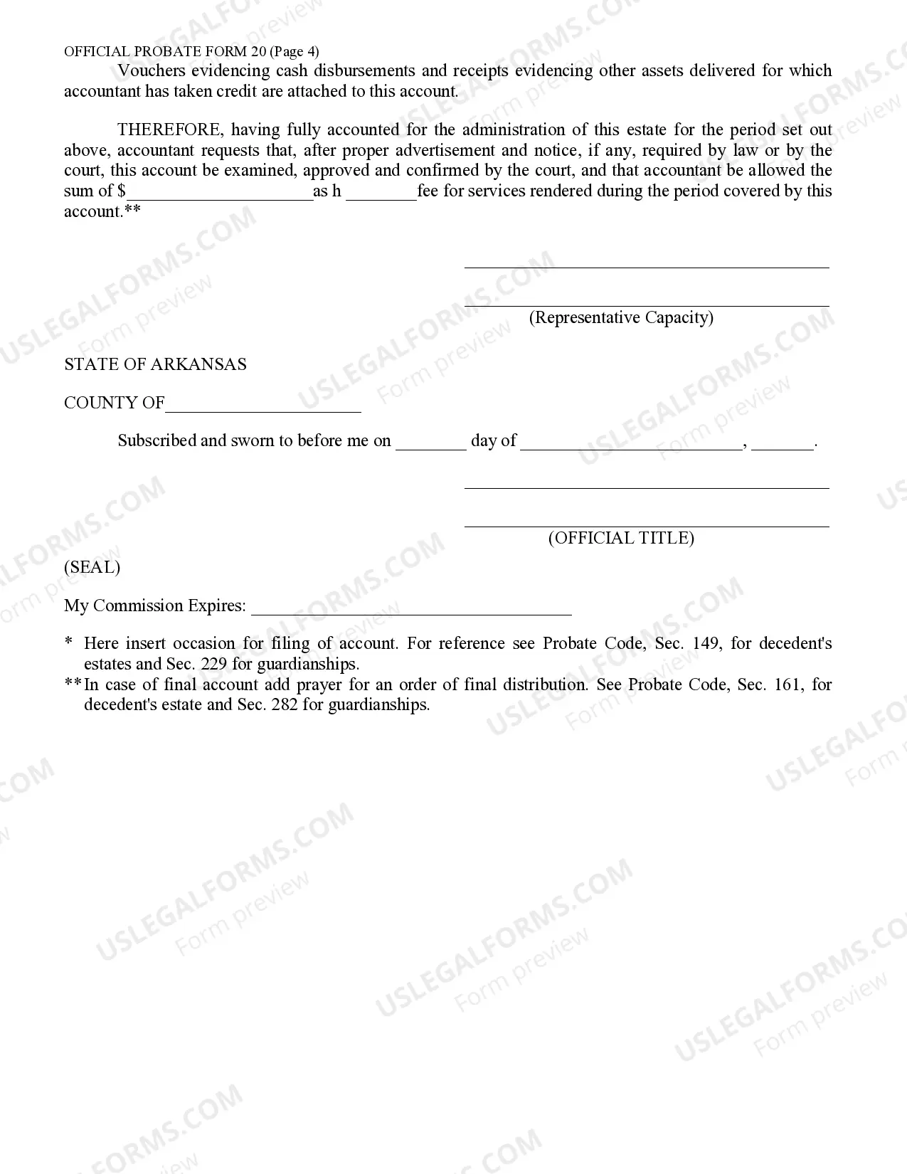 Preview Accounting by Personal Representative of Estate