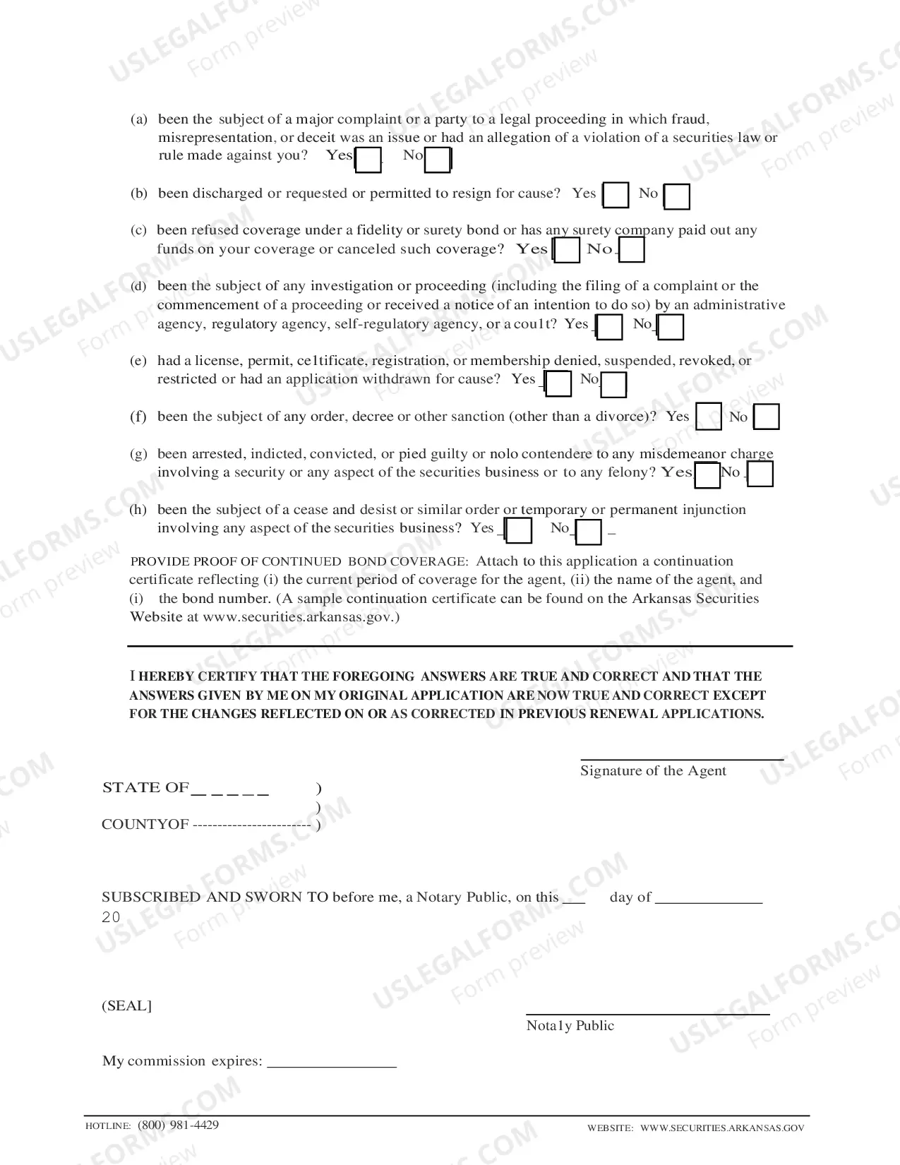 Preview Agent of the Issuer Renewal Application