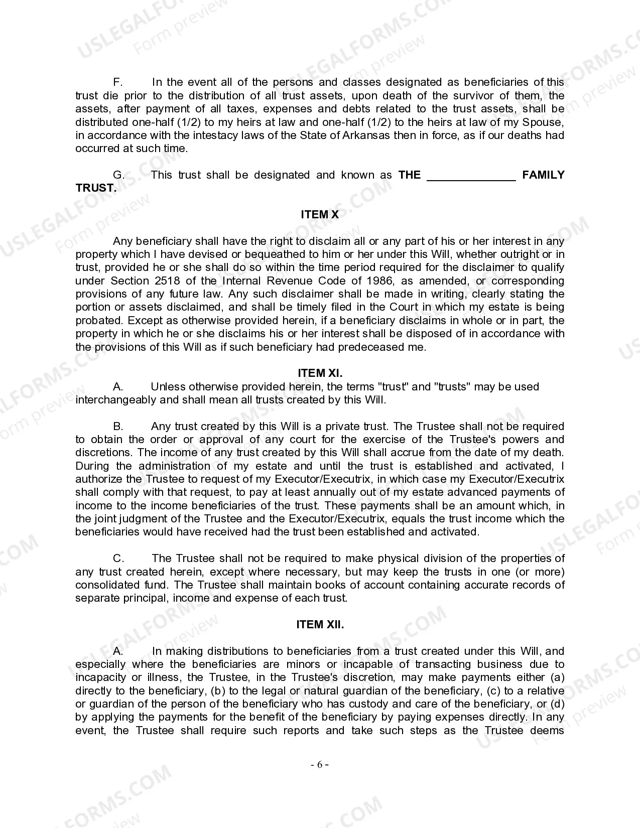 Preview Complex Will with Credit Shelter Marital Trust for Large Estates