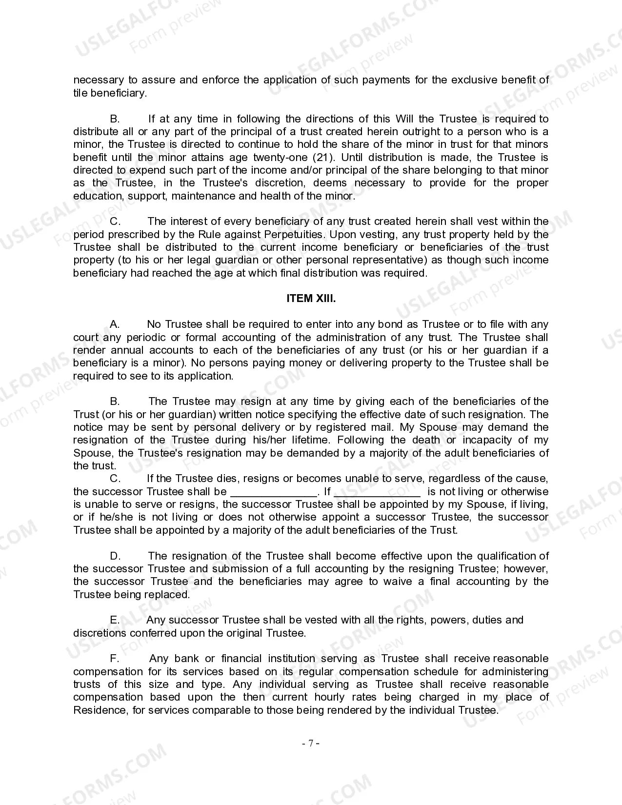 Preview Complex Will with Credit Shelter Marital Trust for Large Estates