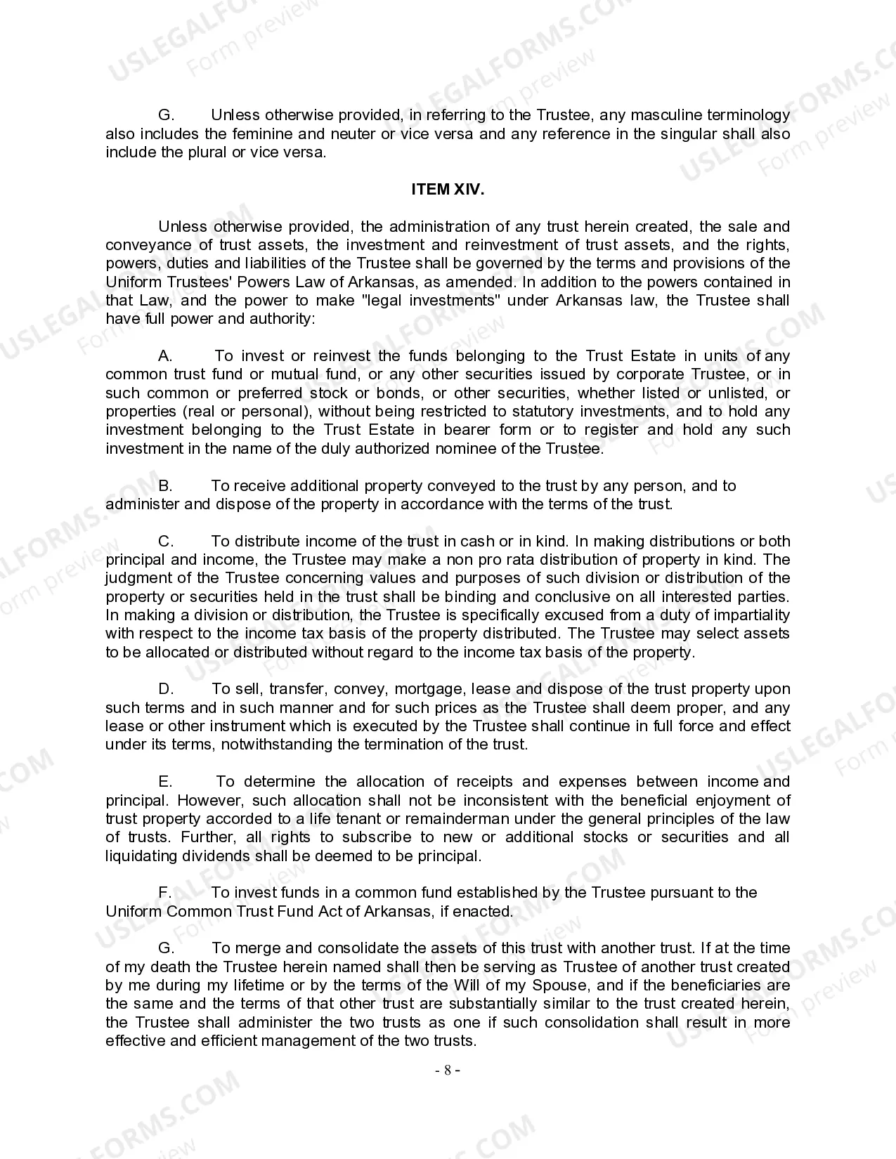 Preview Complex Will with Credit Shelter Marital Trust for Large Estates